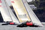ID 4588 NZL 40 and NZL 41 give tourists a chance to experience the thrills of America's Cup racing, Auckland, New Zealand.